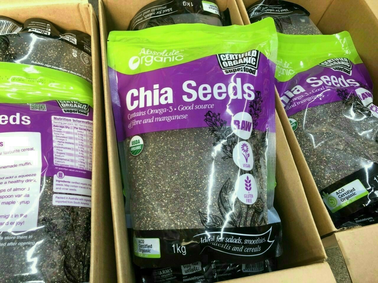 Hạt Chia Úc Nhập Khẩu Absolute Organic 1Kg