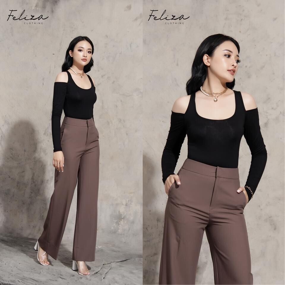 Quần tây nữ ống suông