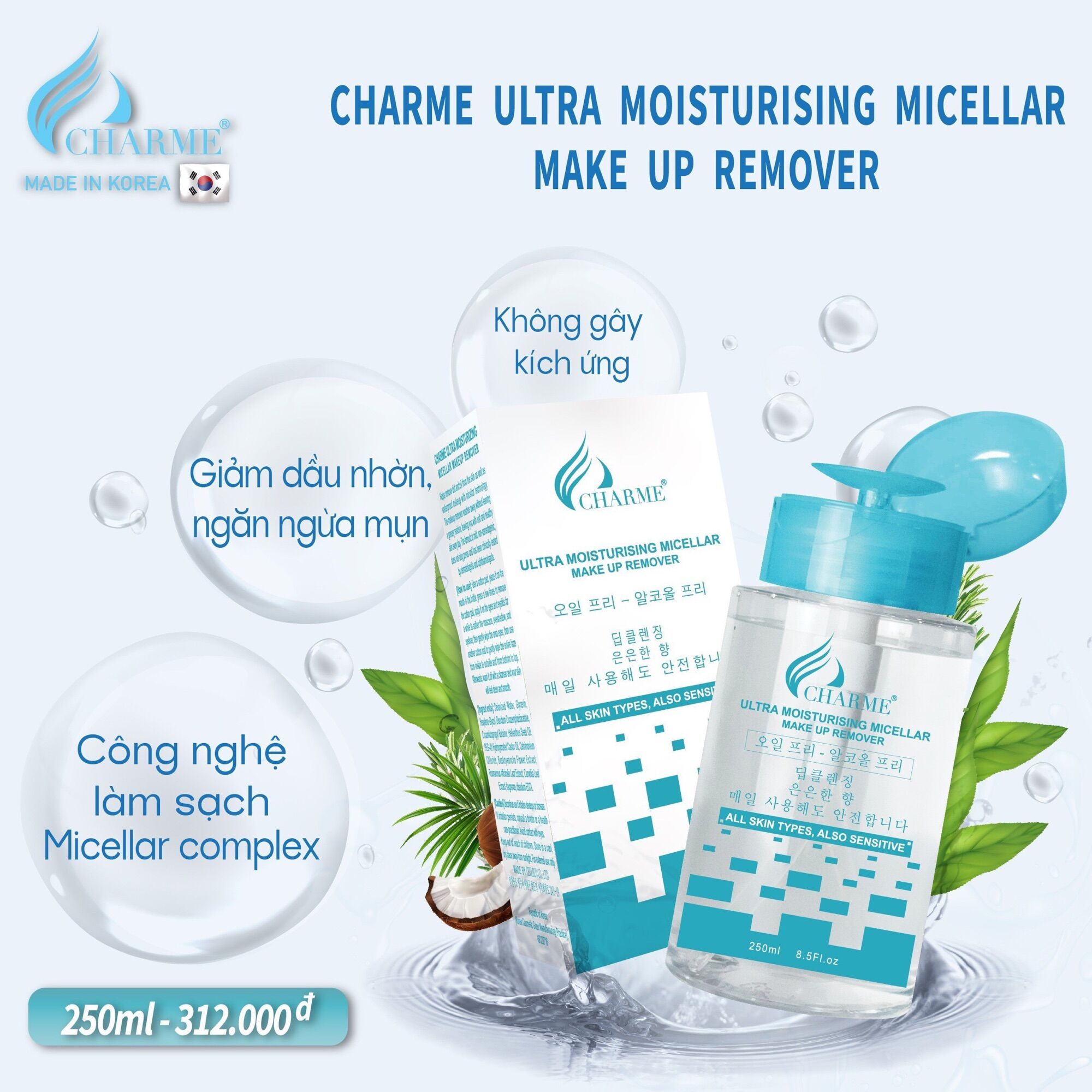 Nước tẩy trang Charme BEAUTY MAKE UP REMOVER