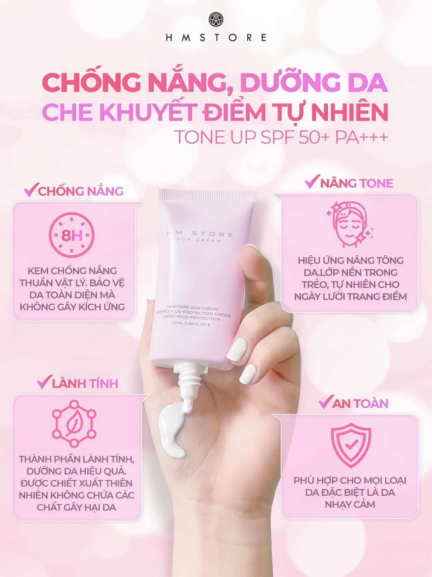 KEM CHỐNG NẮNG HM STORE
