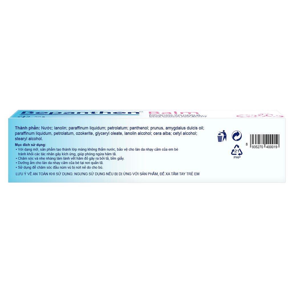 [HCM]Kem chống hăm tả Bepanthen Balm
