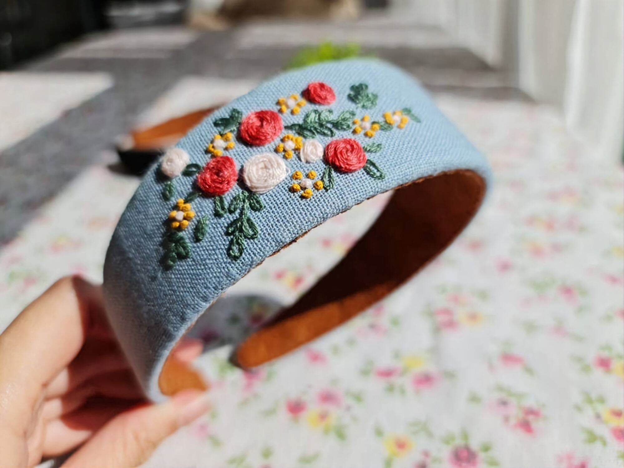 Bờm Tóc Thêu Tay Thủ Công  Handmade - Pong Embroidery