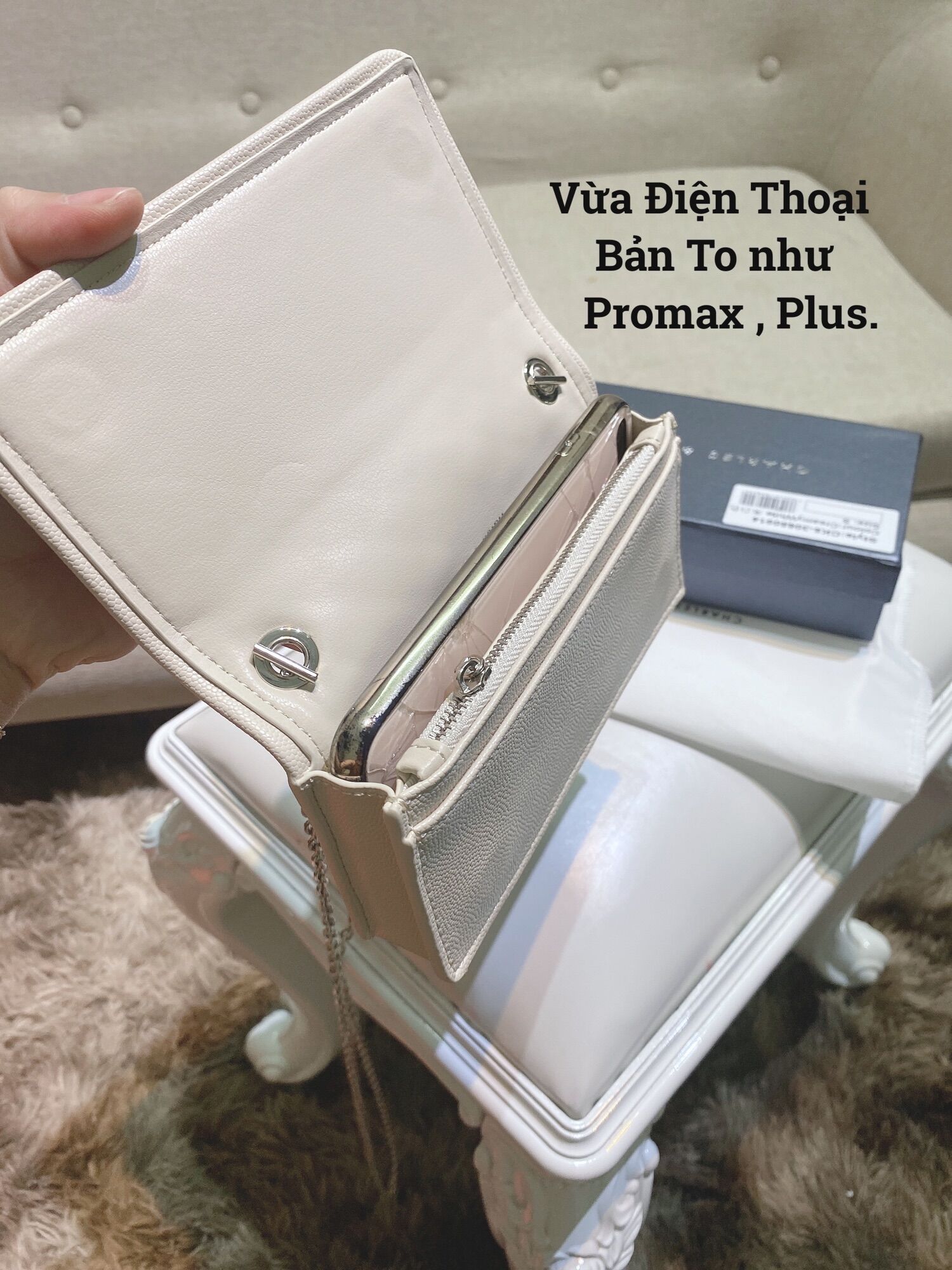 Túi chữ N da hạt size mini 16cm