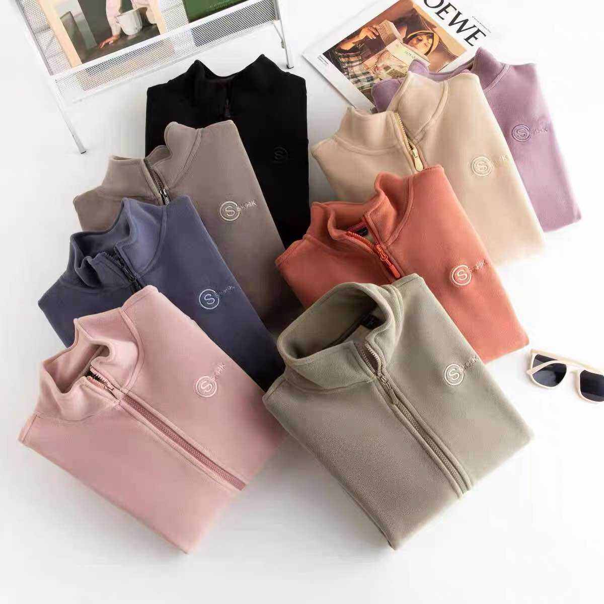 Áo khoác nhung nỉ dày dặn chống gió, Áo khoác lót nỉ nữ hàng QC cao cấp