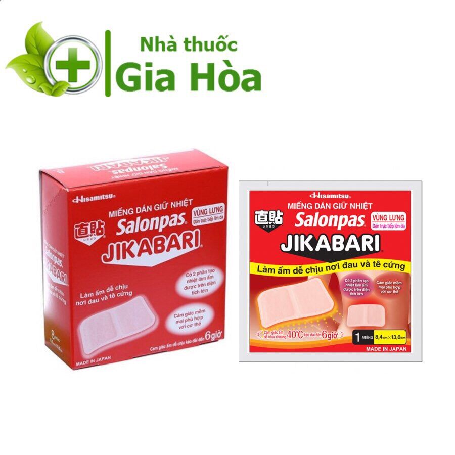 Jikabari salonpas - miếng dán giữ nhiệt giảm đau giữ ấm cơ thể