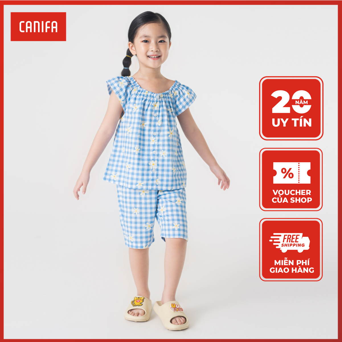 Bộ quần áo mặc nhà/ Pyjama CANIFA  1LS23S010