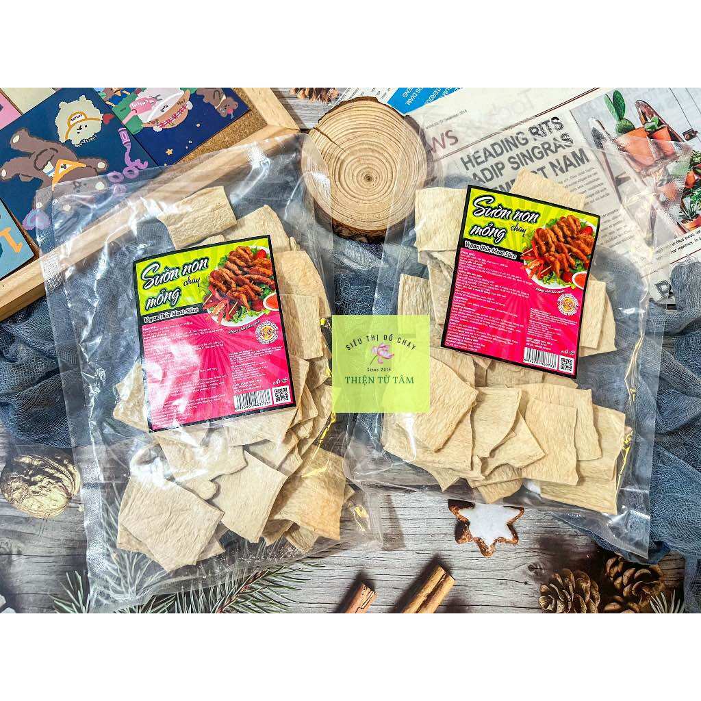 Sườn non mỏng chay âu lạc bữa chay càng đa dạng bịch 100g