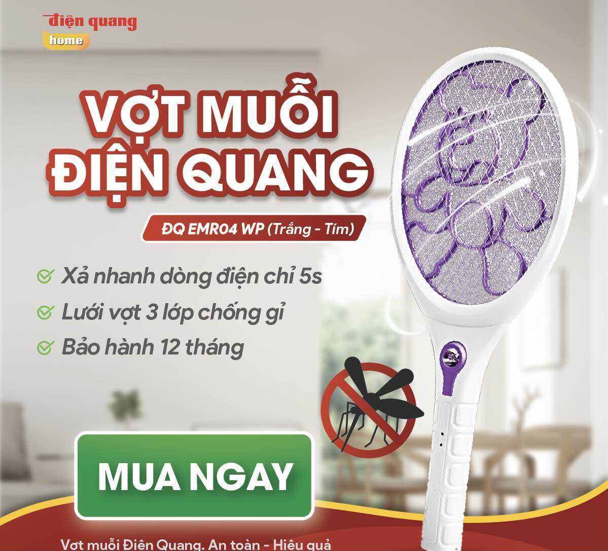 Vợt bắt muỗi ERM Điện Quang