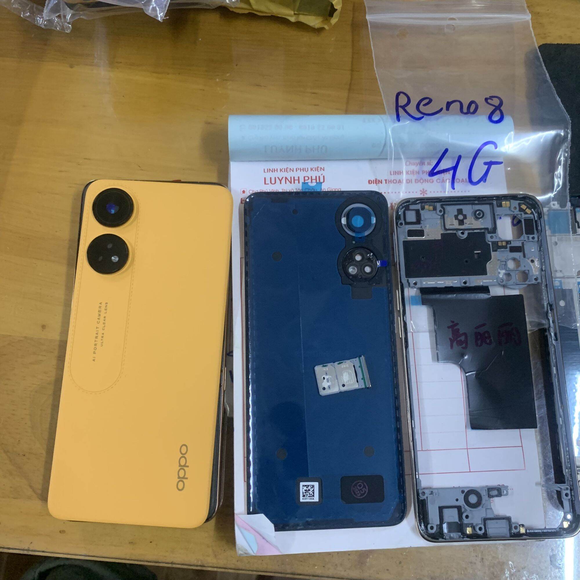Vỏ Oppo reno 8T 4G có khay sim khung sườn