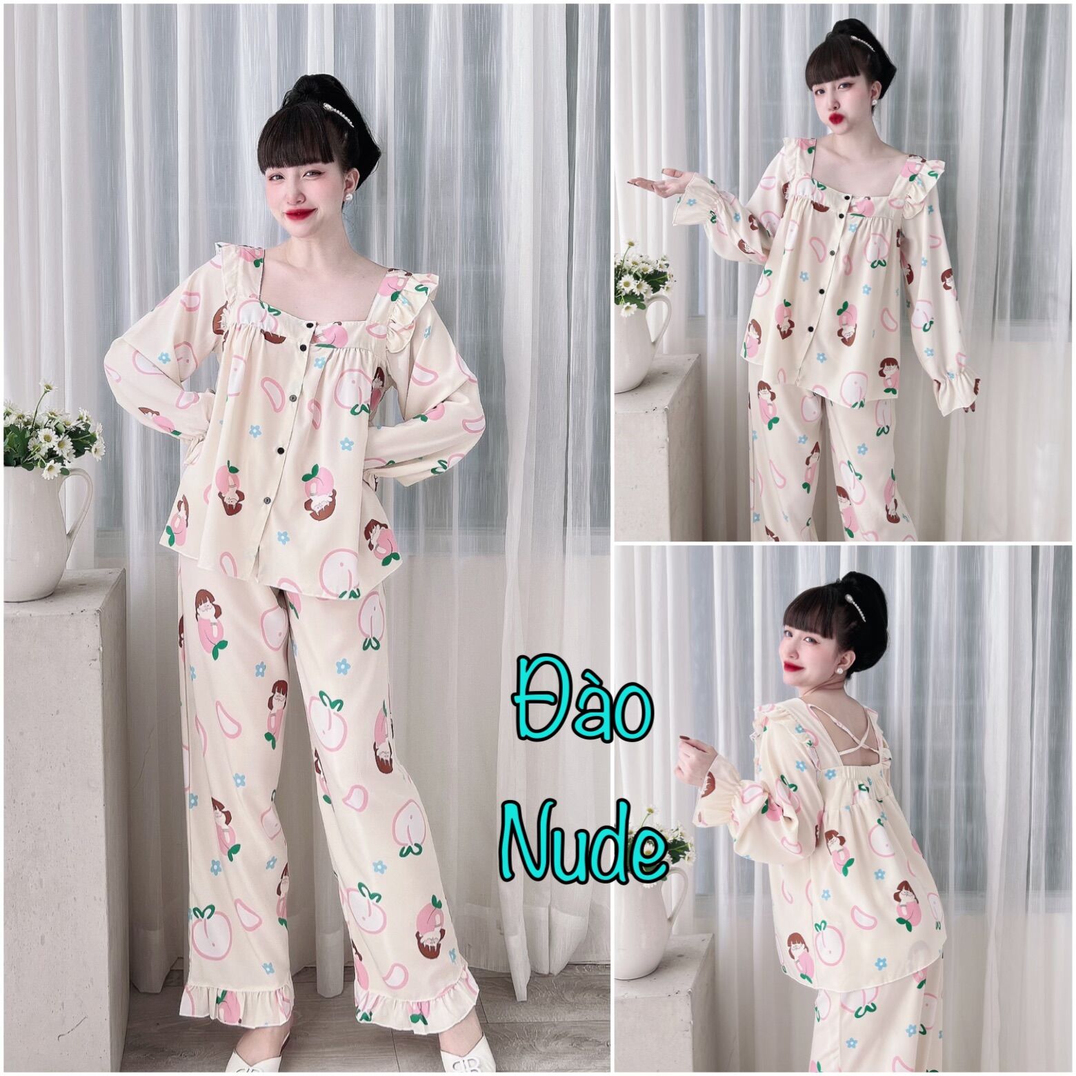 (Bigsize 50-110kg) Đồ Bộ Lụa Nhật Hoạ Tiết siêu xinh - Form Áo Cánh Dơi