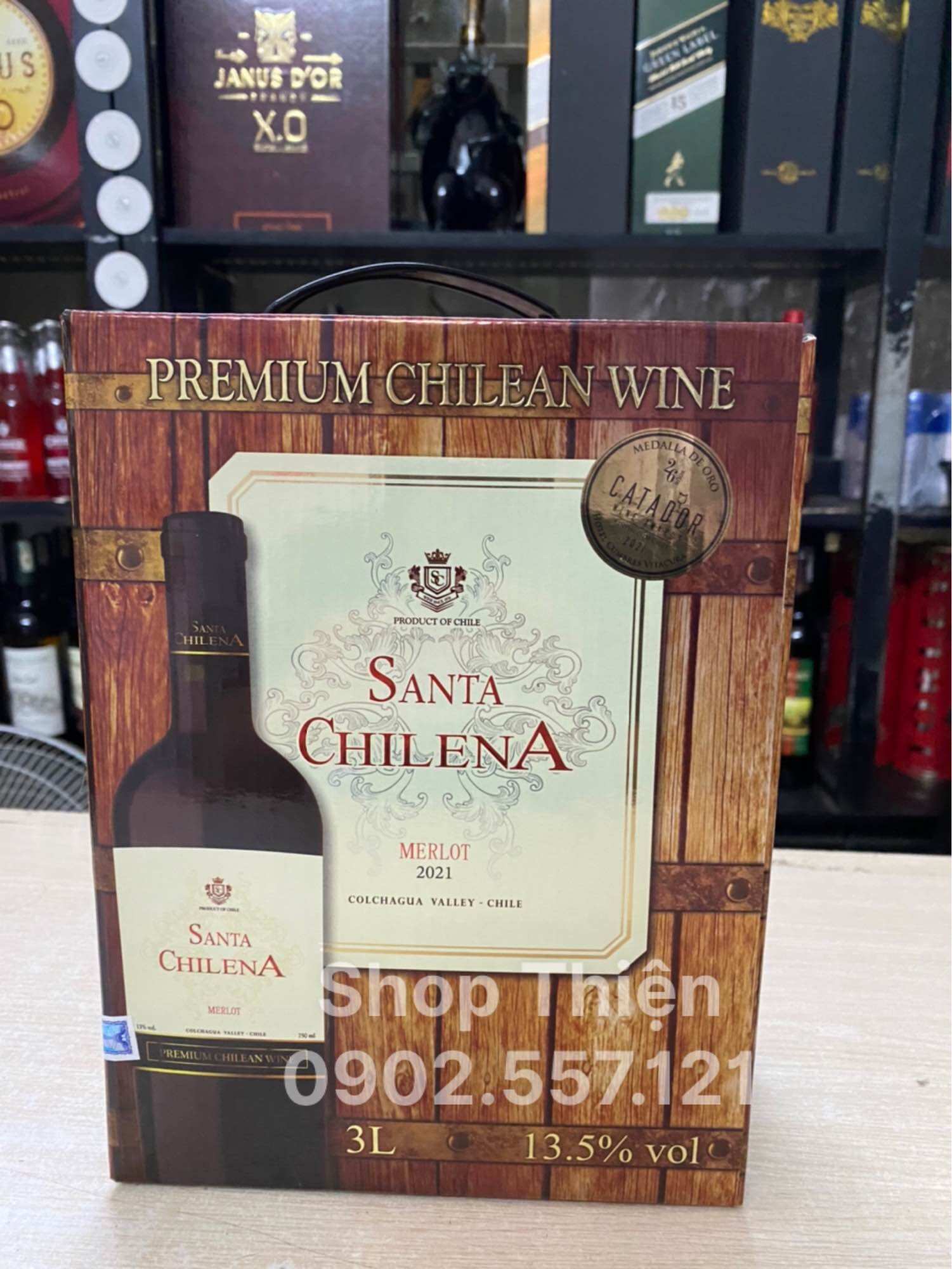 Vang Đỏ Chile SANTA CHILENA 13.5% 3 Lít