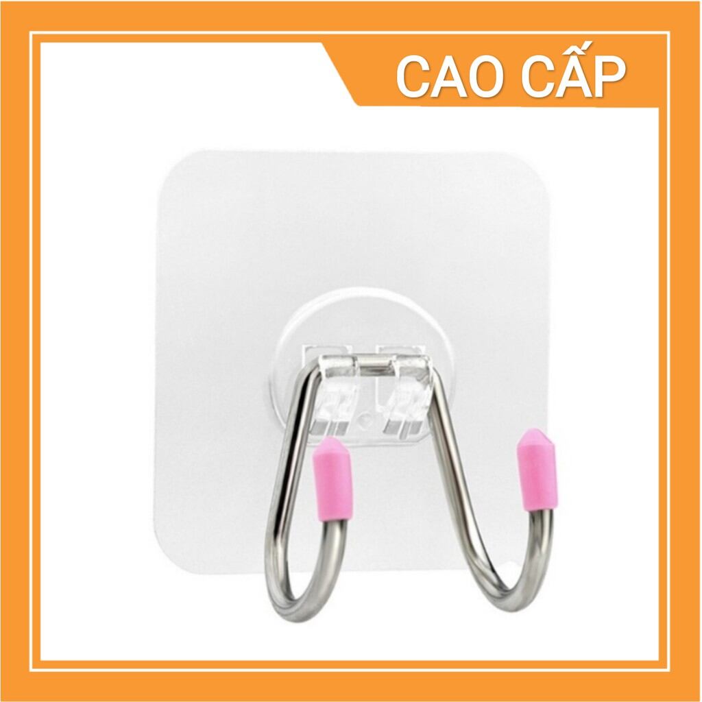 Móc đôi dán tường, móc inox siêu cứng treo đồ gọn gàng