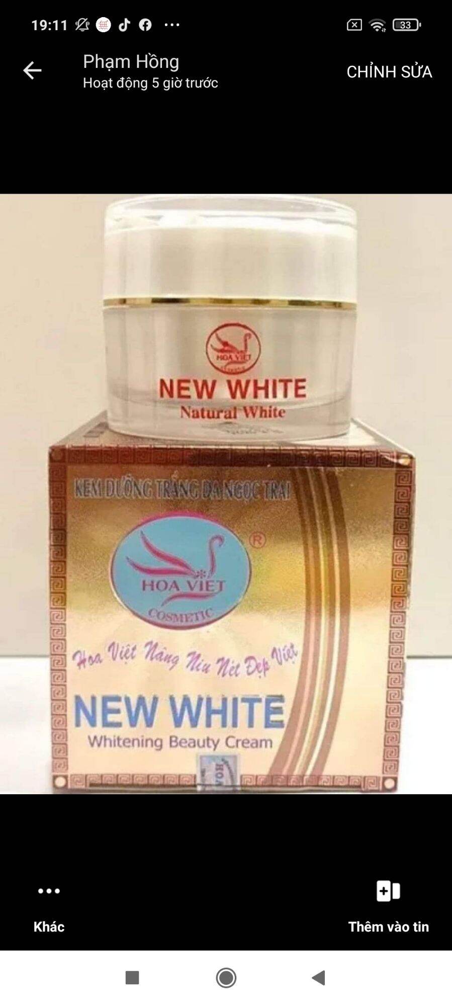Kem New white trắng da ngọc trai cao cấp