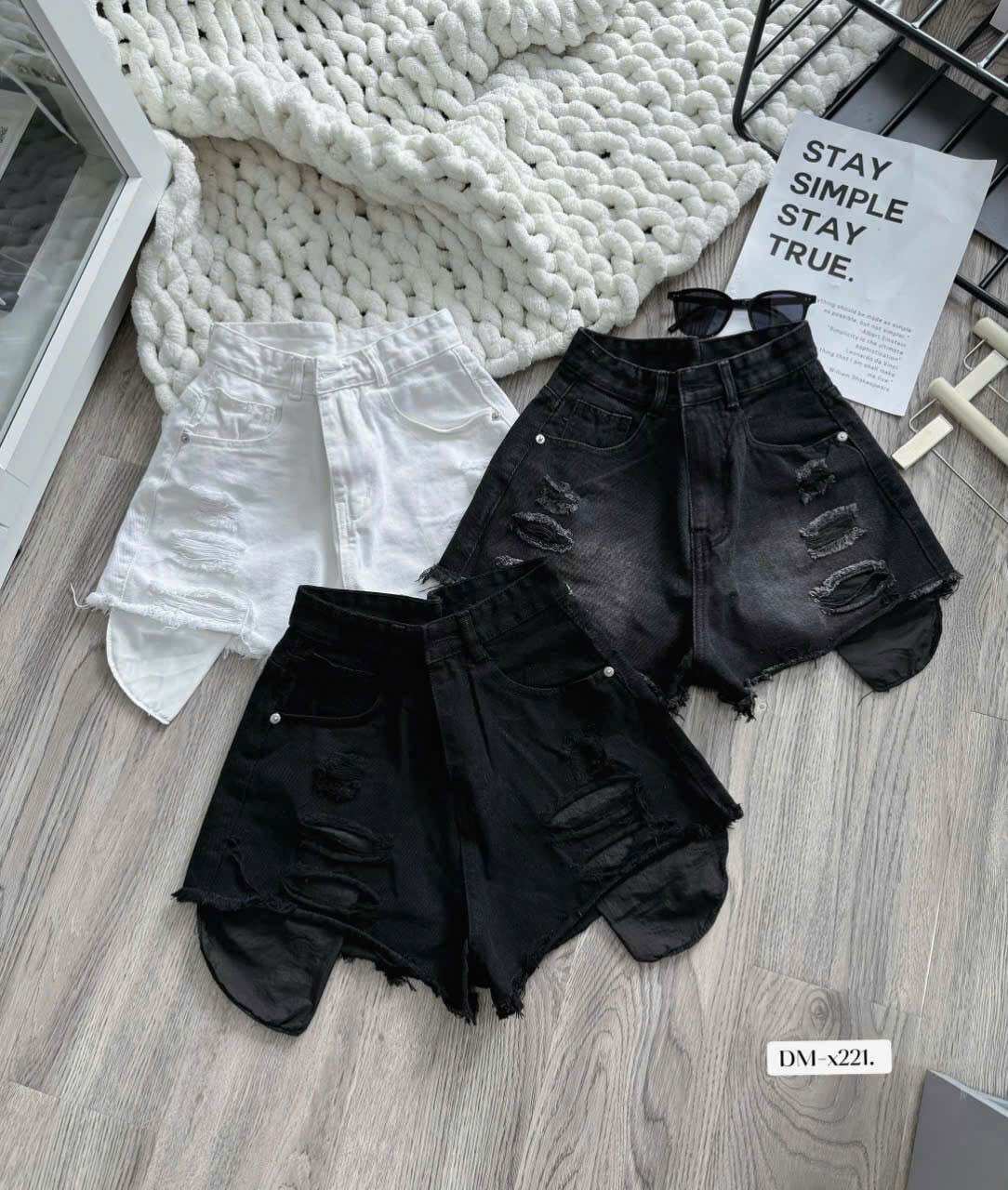 Short jean - Sọt jean lộ túi rách tua rua mới