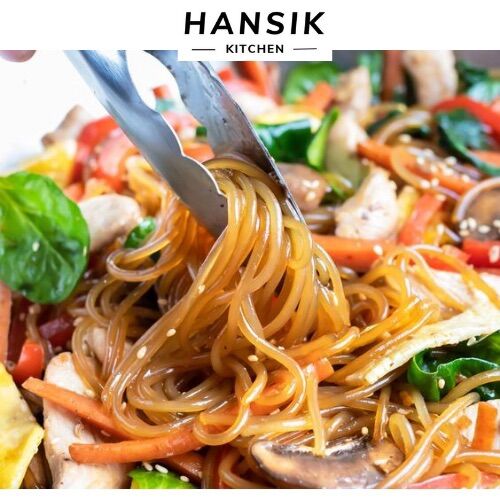Miến khoai lang Hàn Quốc chakhan Nongwoo, sợi dai dùng làm miến xào Japchae siêu ngon 1kg - Hansik kitchen