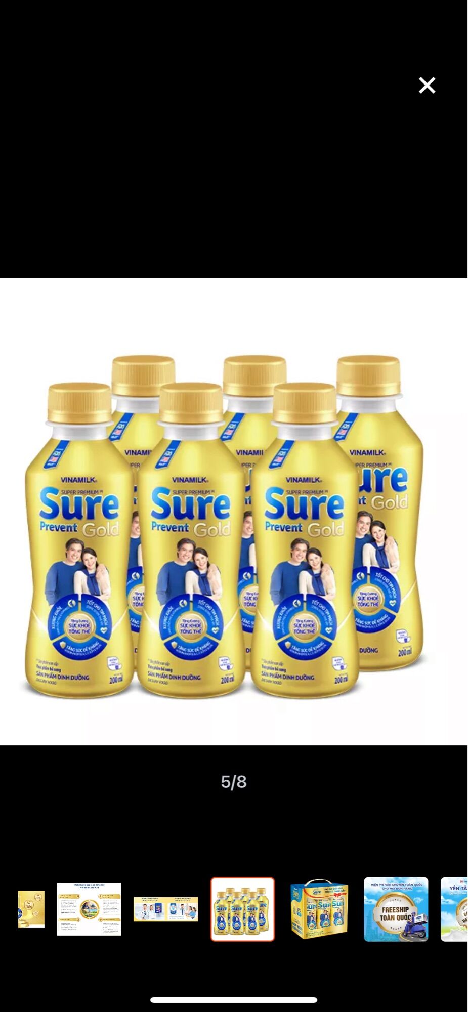 [Date mới nhất]Combo 4 lốc sữa bột pha sẵn Sure Prevent Gold 237l