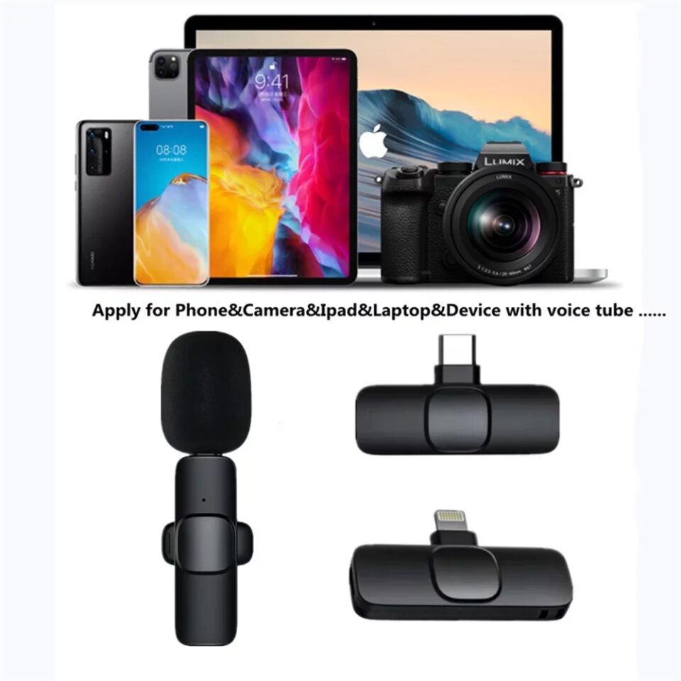 Mic cài áo không dây cho cho điện thoại Android Iphone (loại 1 mic) giúp quay phim thu âm live stream siêu rõ nét
