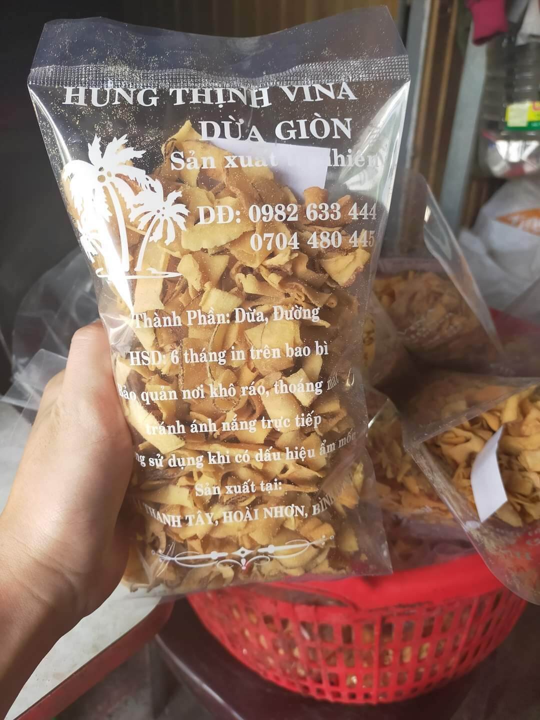 1kg dừa sấy giòn Hưng Thịnh Vina