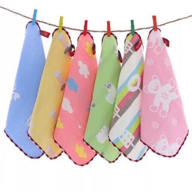 Set 5 Khăn sữa sợi tre cho bé
