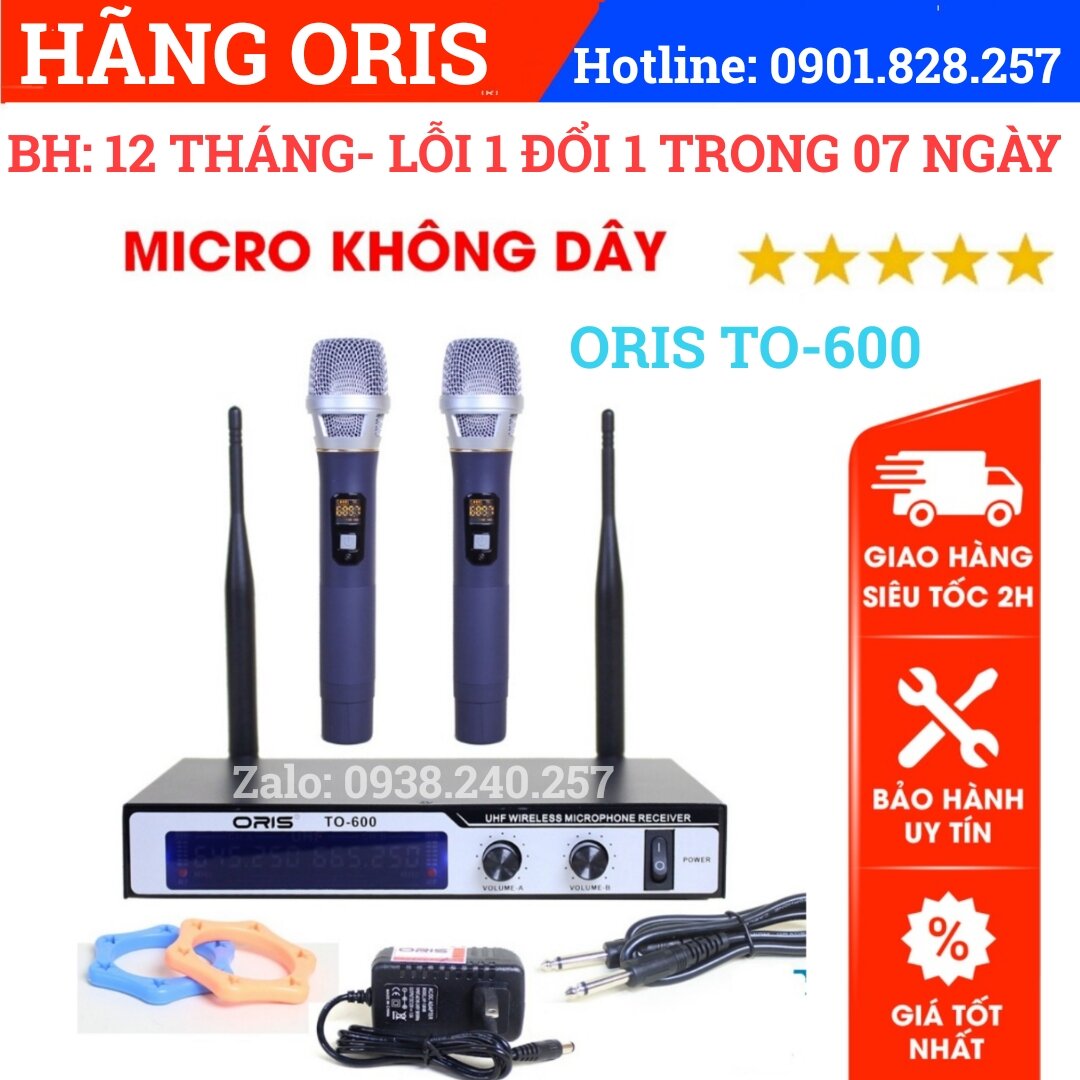 Micro karaoke hộp sóng không dây chính hãng ORIS TO-600 hát nhẹ, hút giọng, âm thanh trung thực