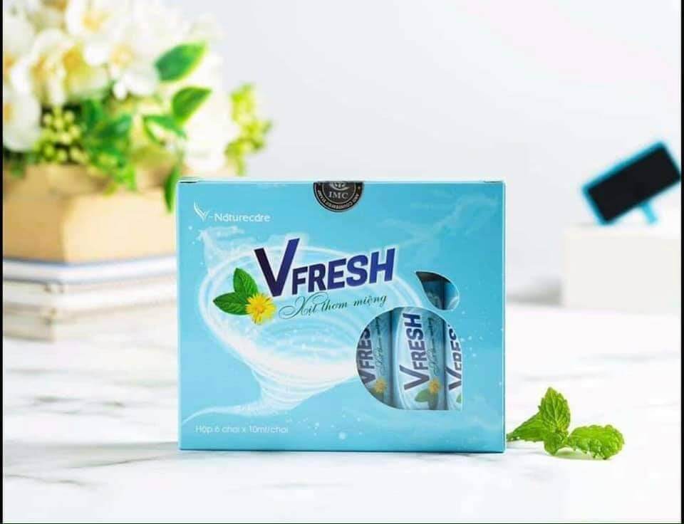 [Hcm]Vfresh Xịt Thơm Miệng - [Biện Pháp Giải Quyết Hôi Miệng Giúp Bạn Tự Tin Với Hơi Thở Thơm Mát Giữ Ẩm Khoang Miệng]