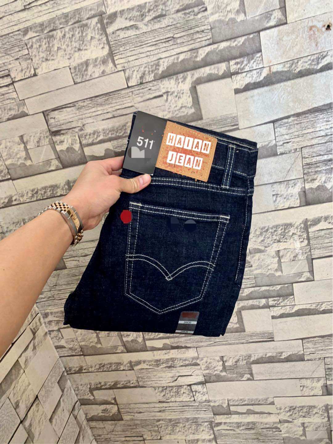 Quần bò nam xanh đen Quần jean nam ống đứng VNXK