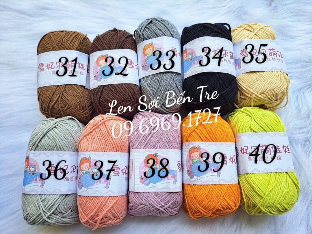 Len BaBy Yarn Loại 1 40gam sợi 1.5mm
