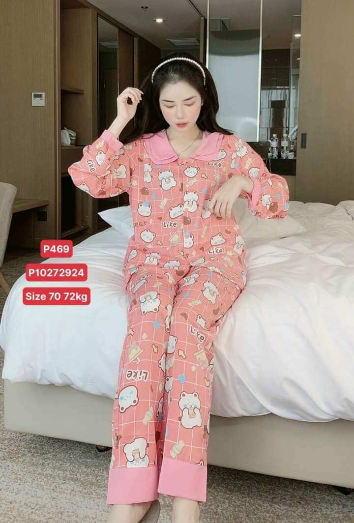 Bộ Mango Bingsize Cổ Sen  Dài Dài. Freesize Dưới 68kg