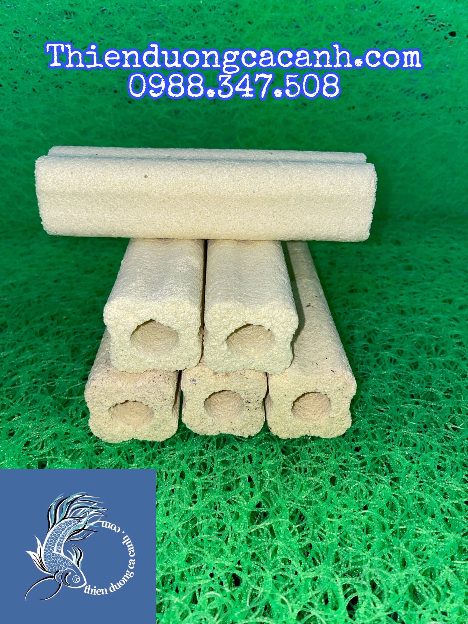 Sứ thanh hoa mai - kích thước 15cm x 3,5cm