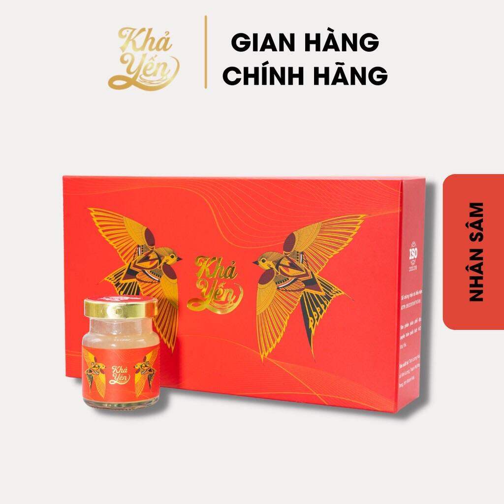 Yến Sào Khánh Hòa - Yến Chưng Nhân Sâm - 25% Yến Tươi - Combo 10 Hủ - 70ml/hủ - Yến Sào Khả Yến