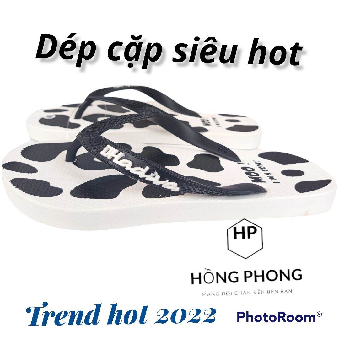 dép cặp bò sữa hot trend đế cao su không trơn dành cho nam nữ