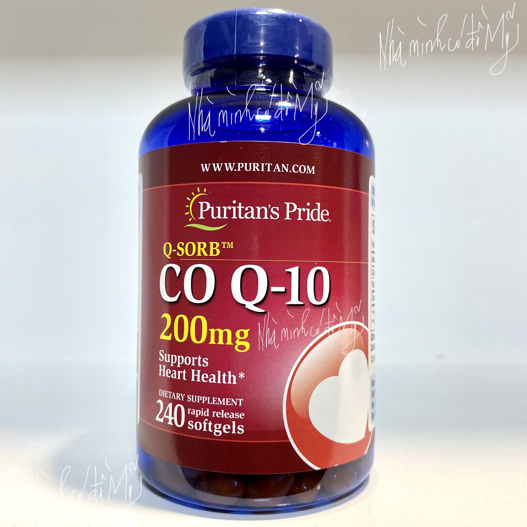 Viên uống Puritan s Pride CoQ10 200mg supports heart health bổ tim đẹp da