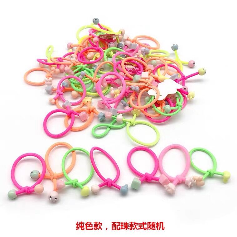 dây thun cột tóc đủ kiểu co giãn chắc chắn 1 hộp 50 cọng