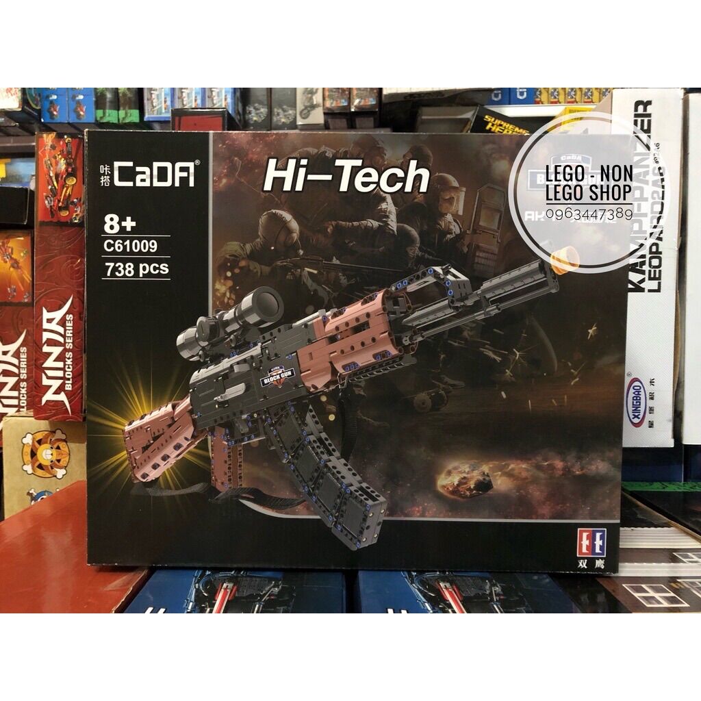 Cada c 61009 ( xếp hình technic ak 47 tỉ lệ 1:1 738 mảnh )