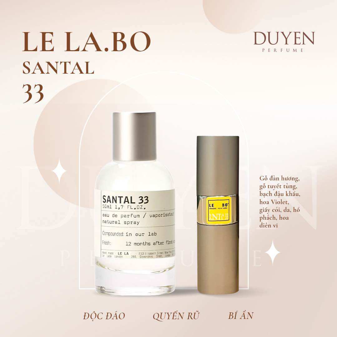 Duyenperfume - nước hoa mini 20ml le santal 33