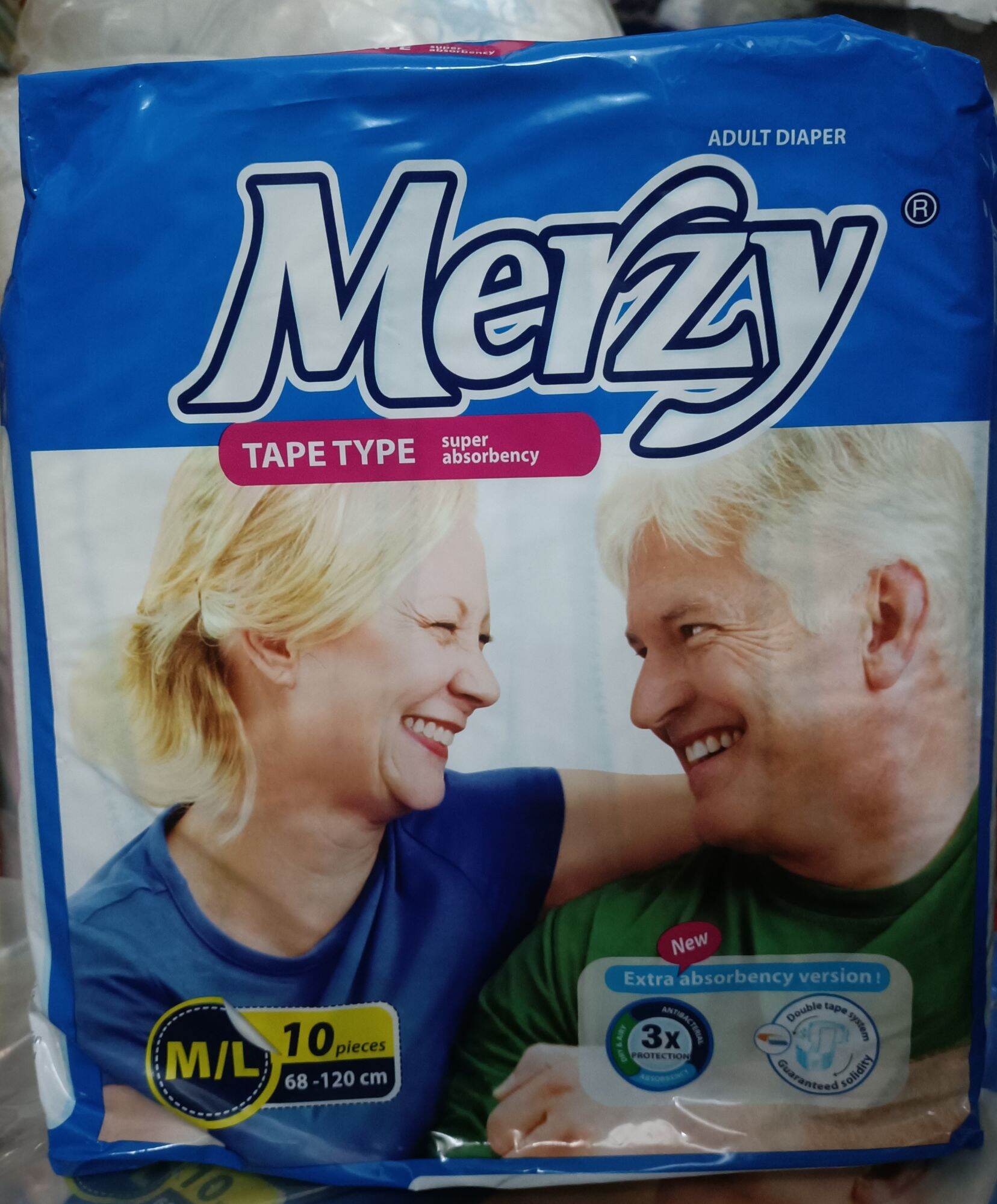 Tã/Bỉm người lớn Merzy cho người già size M-L gói 10 miếng