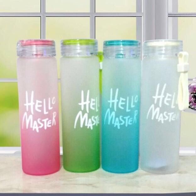 Bình thủy tinh đựng nước Hello Master 400ml