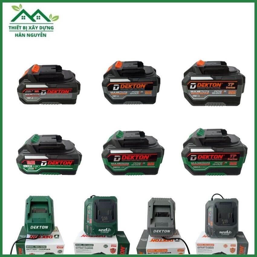 Pin Dekton M21 4a, 6a ,7.5a Gen 3 plus, Sạc Dekton m21
