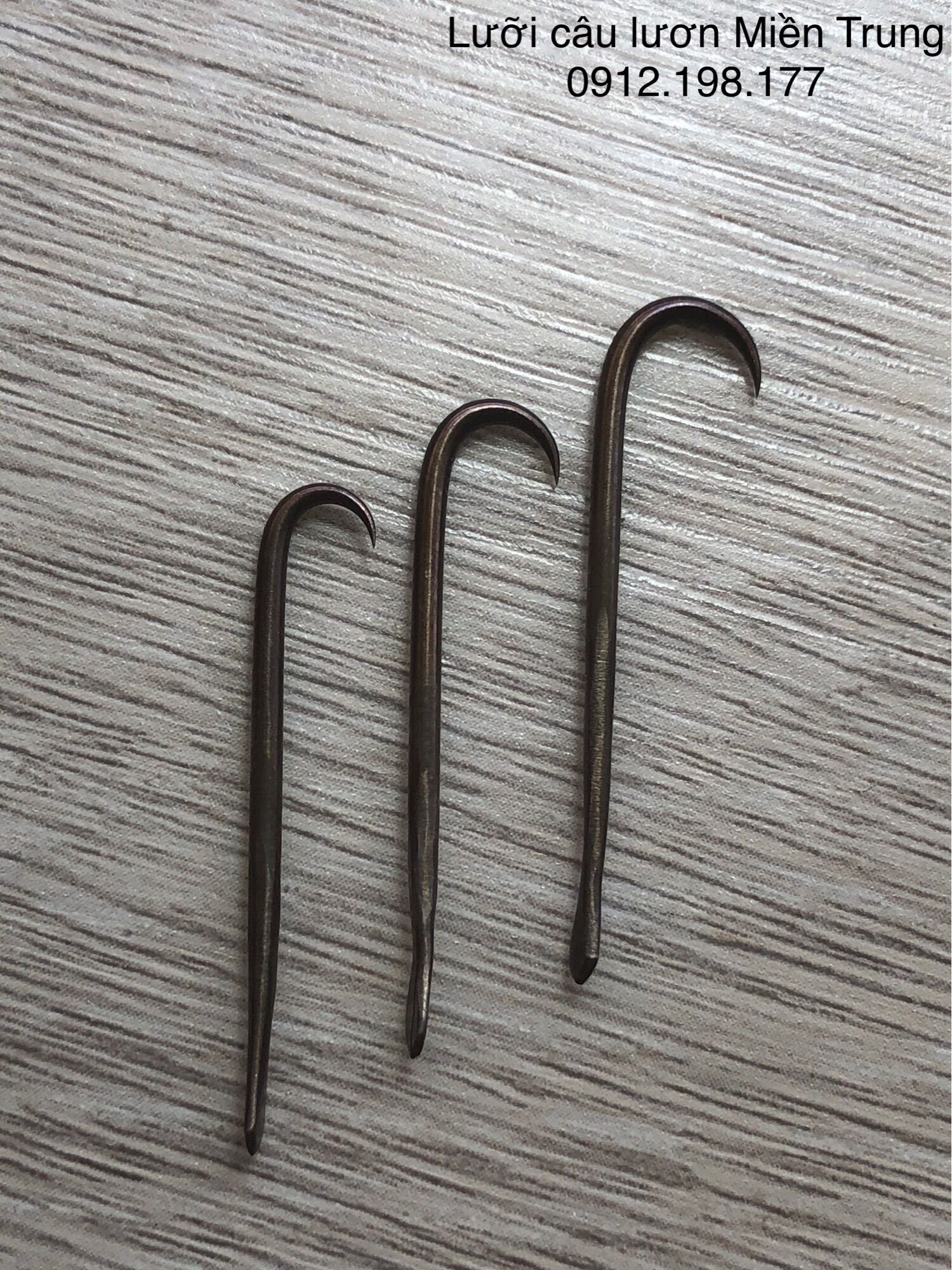 Lưỡi câu lươn, bộ 3 cỡ Nhỏ, Trung, To