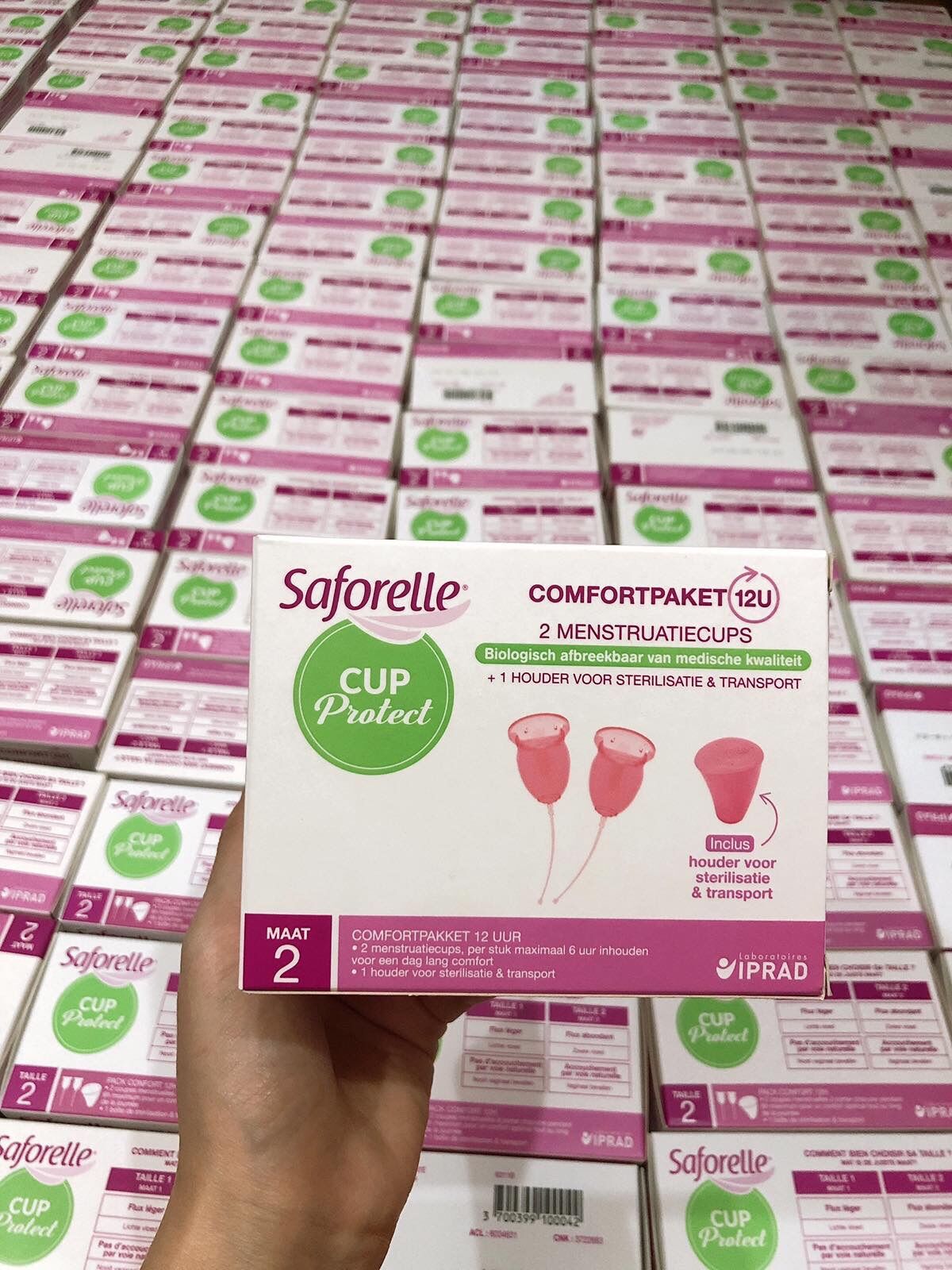 [ BẢN MỚI ] Cốc nguyệt san Saforelle số một Pháp đủ 2 size