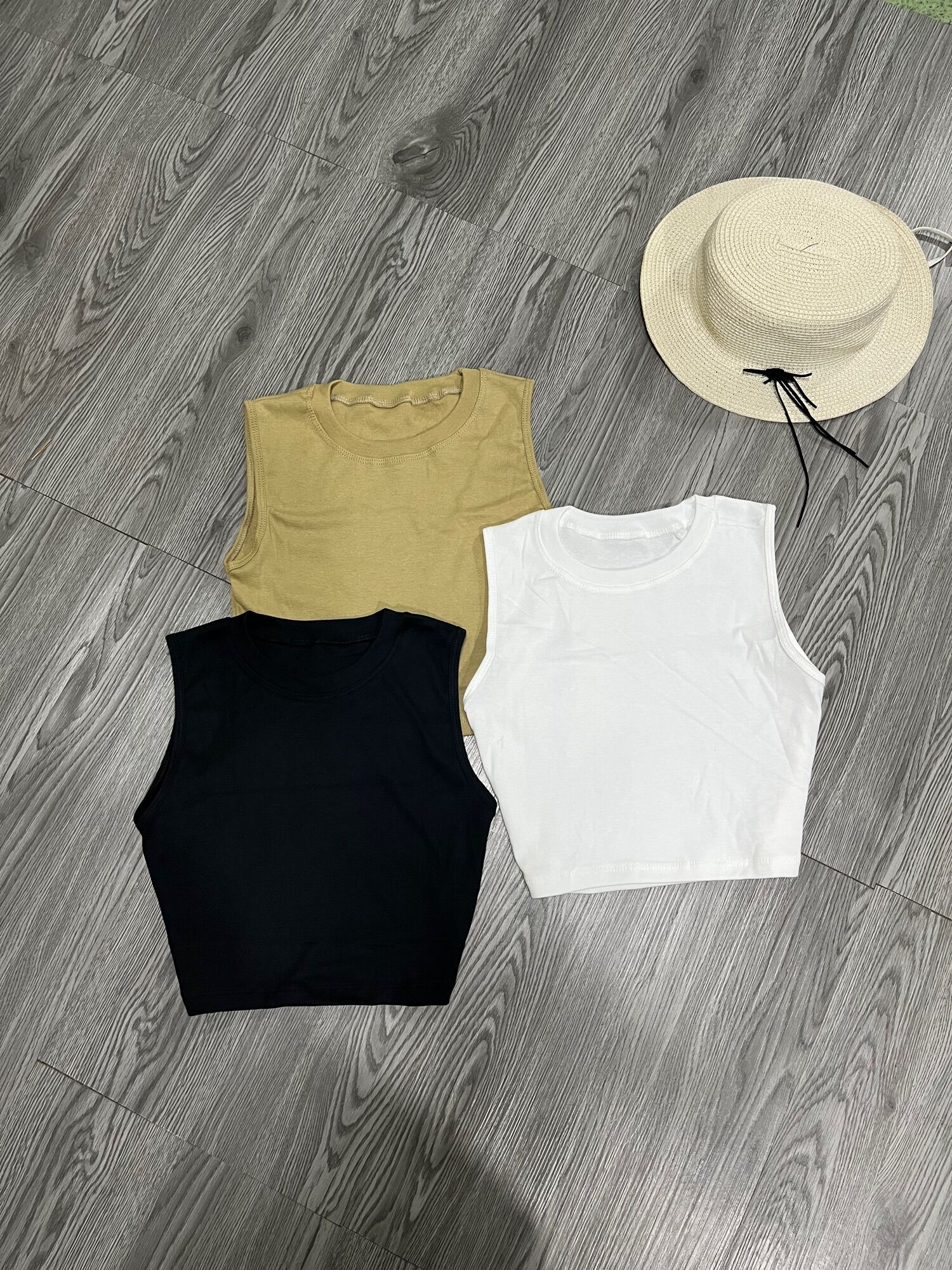 Áo ba lỗ dáng croptop kèm ảnh thật B3