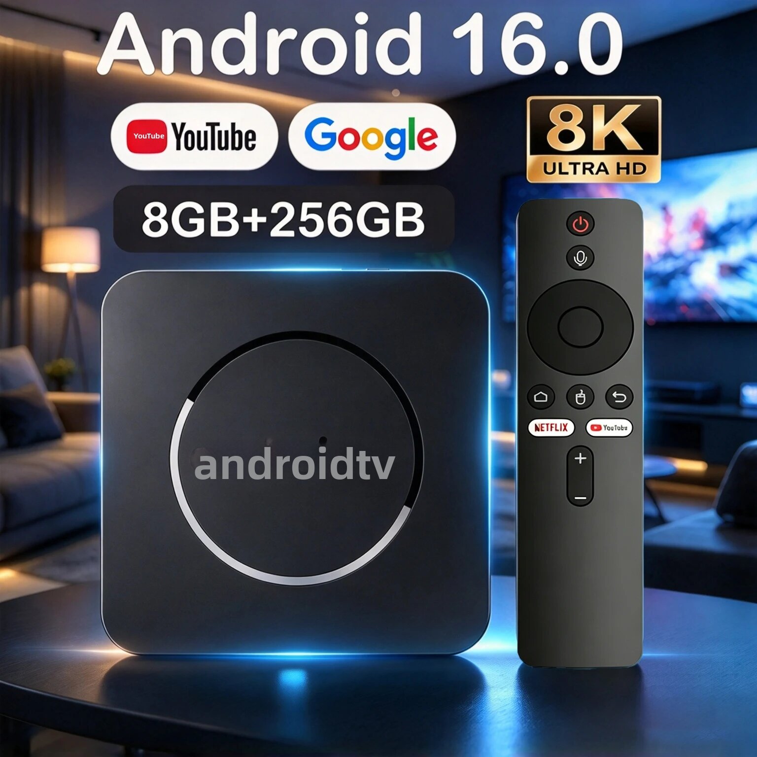 Hộp Giải Mã Truyền Hình Android TV Box Q10 8K Video 4K, Wifi Kép 2.4G&5G, Google Voice, Android 16, Media Player, Allwinner H3 Quad Core, 128GB/256GB