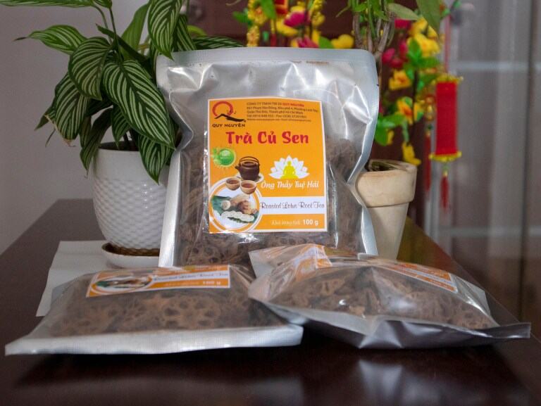 Trà củ sen quy nguyên gói 100g