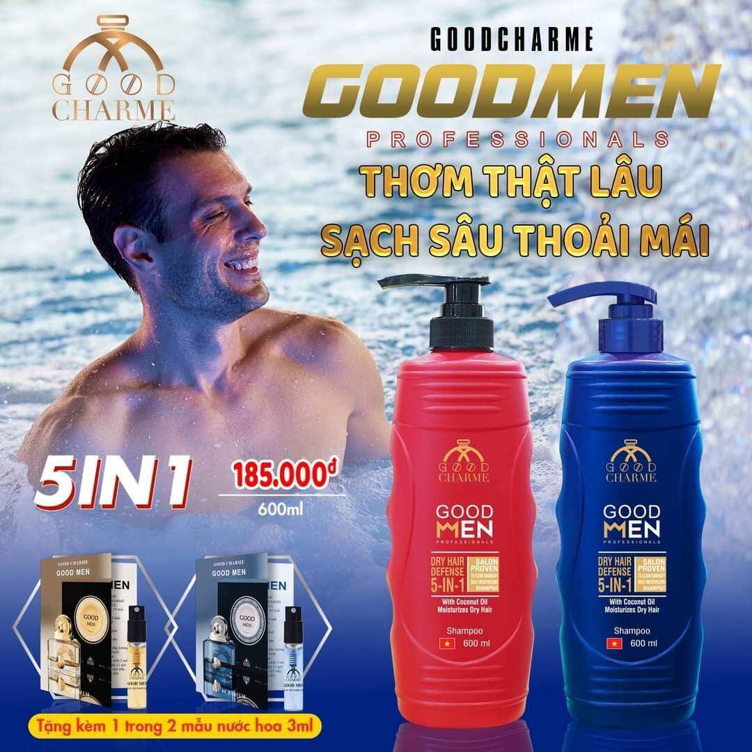 Sữa tắm gội toàn thân nam good men chai 600 ml - tặng kèm ống nước hoa