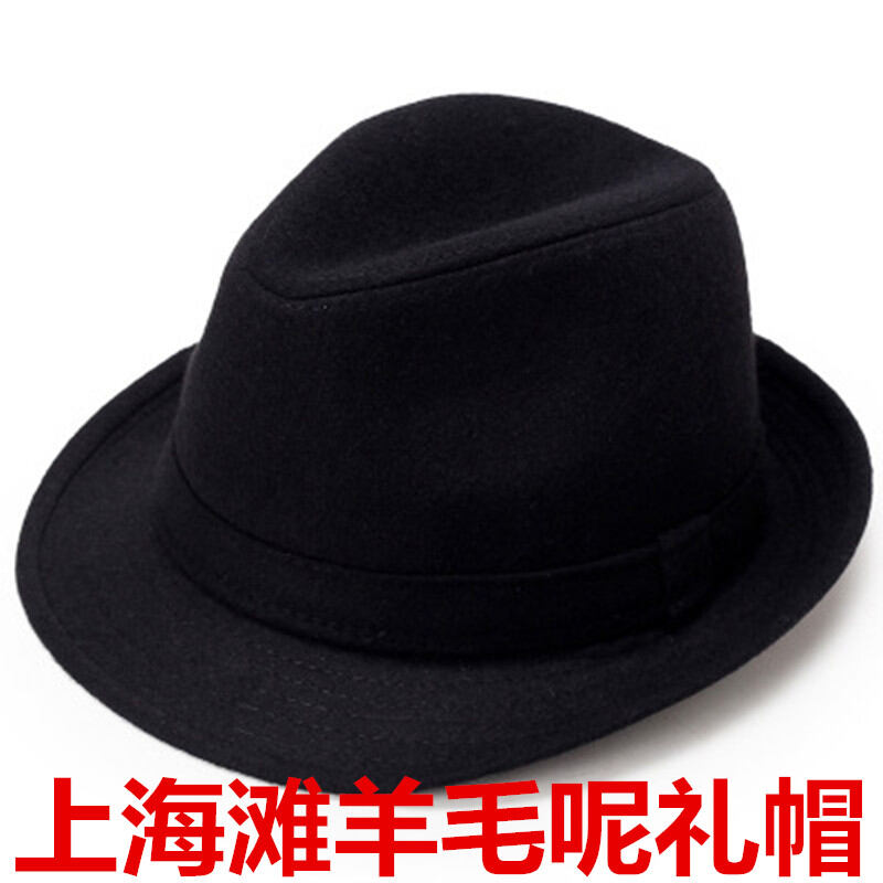 Mũ mũ phớt dạ lông cừu mùa đông cho nam mũ jazz cho bố người trung niên và cao tuổi dày dặn mũ cho nam người già mùa đông