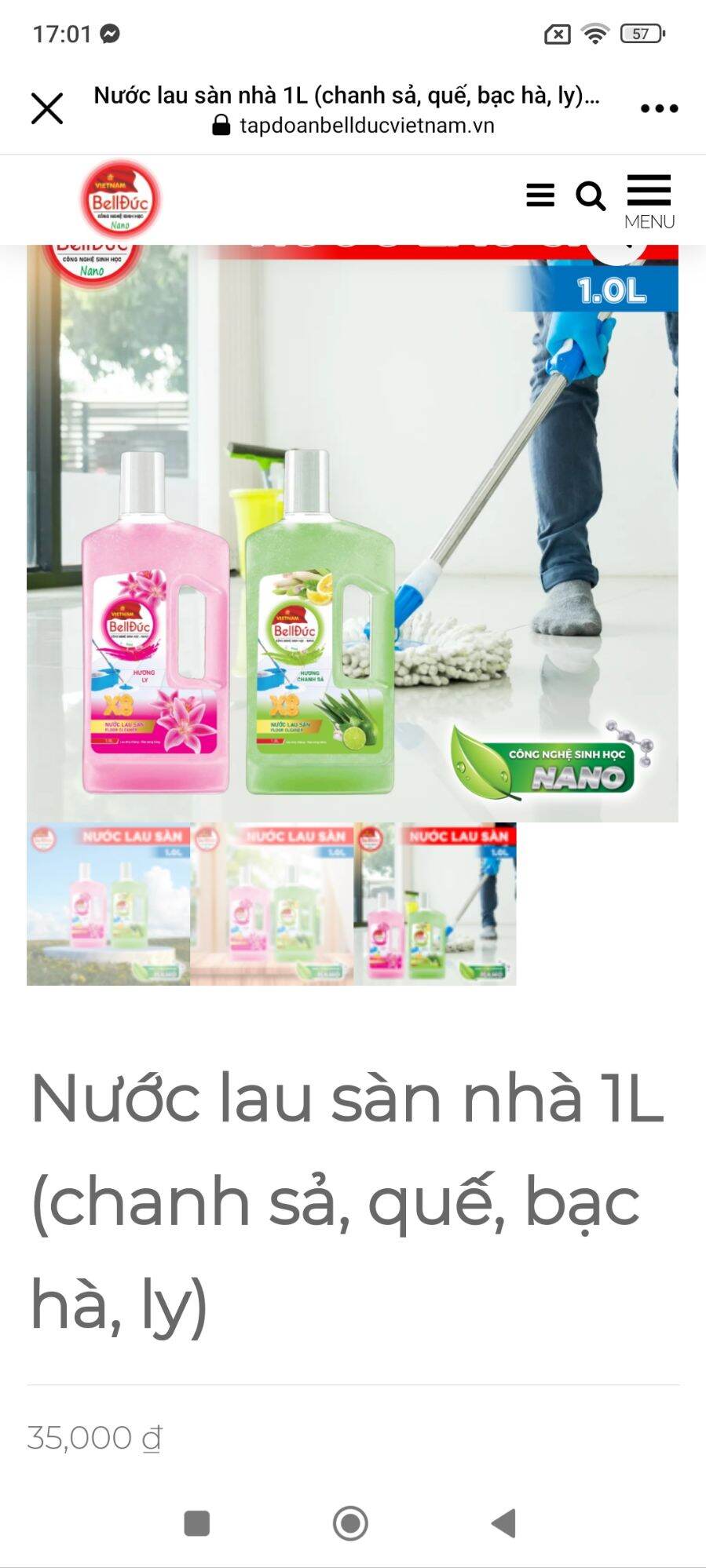 Nước lau sàn Bell Đức 1l