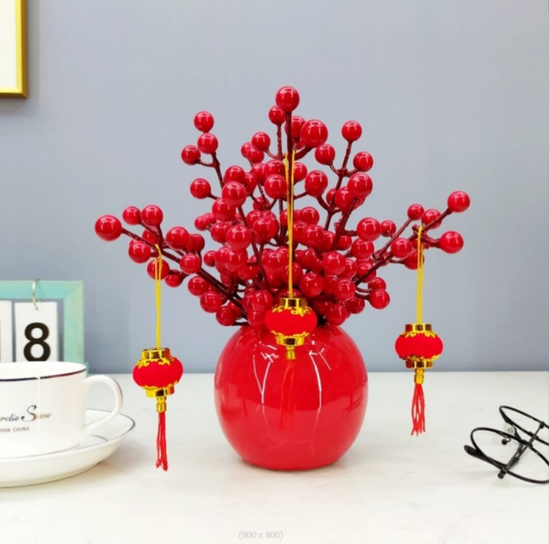 Nhánh Cherry đỏ, Nhánh Đào Đông Trang Trí