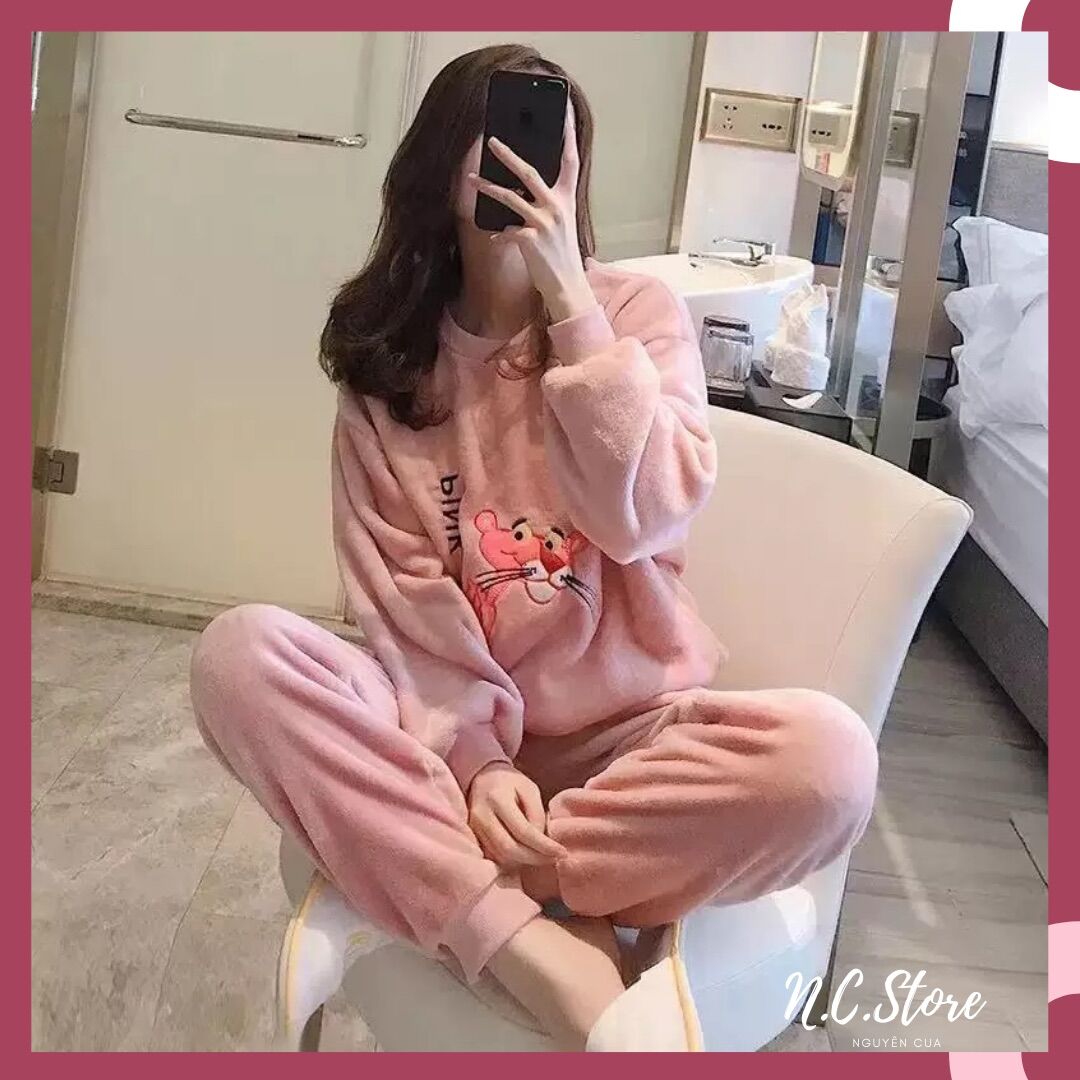 Bộ ngủ bông siêu ấm áp mịn màng nhiều hoạ tiết dễ thương