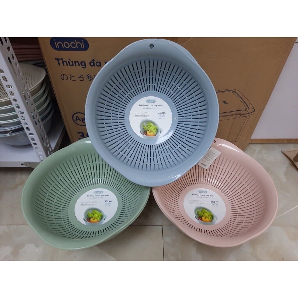 Bộ thau rổ inochi size 35cm nhật bản - hàng khuyến mãi sữa vinamilk