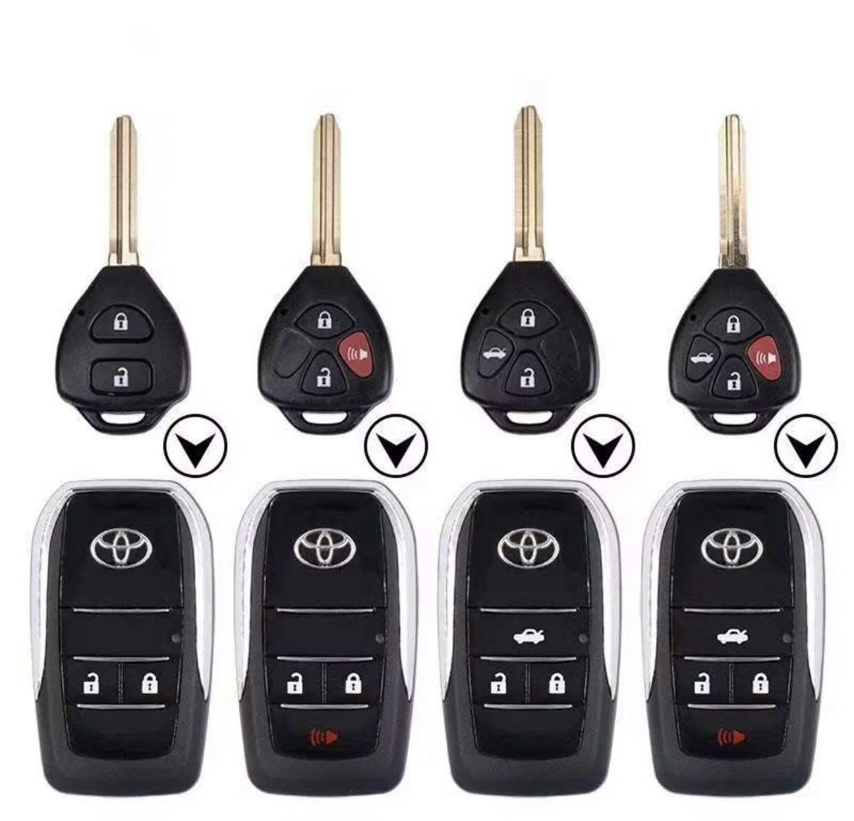 Vỏ Chìa Khoá Gập Toyota Fortuner Innova Camry Vios Altis Hilux Yaris – Gọn Gàng, Sang Trọng
